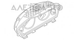 Tabloul de bord BMW 3 F30 12-18 fără proiecție 100k, crăpat.