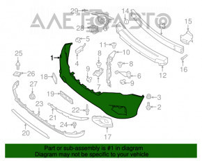 Bara față goală Nissan Pathfinder 17- restyling nou OEM original