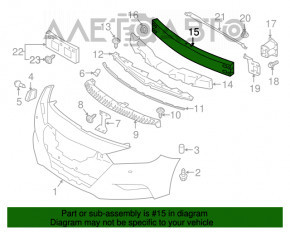 Amplificatorul de bara fata Nissan Maxima A36 16-18 pre-restilizare pentru radar