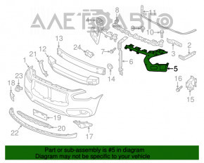 Suportul cadru al bara de protecție față stânga Infiniti JX35 QX60 13-15, nou, original OEM.