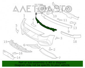 Absorbantul de impact al bara fata pentru Infiniti QX30 17- FWD, uzat.