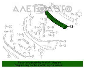 Absorbantul de bara fata pentru Nissan Pathfinder 13-16, nou, original OEM.