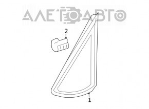 Geamul surd din față dreapta Toyota Prius 2004-2009