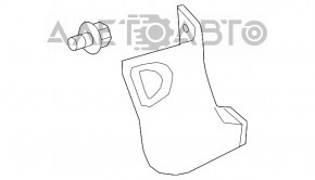 Capacul amortizorului frontal stânga de jos Lexus RX350 RX450h 16-22 negru.