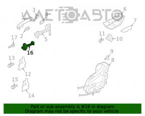 Limitatorul ușii din spate dreapta pentru Subaru Forester 19- SK