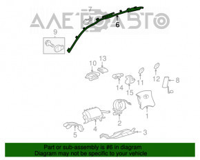 Подушка безопасности airbag боковая шторка правая Toyota Camry v40