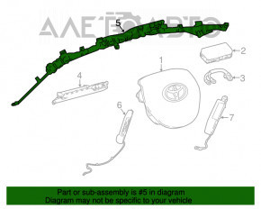 Подушка безопасности airbag боковая шторка правая Toyota Camry v70 18-24