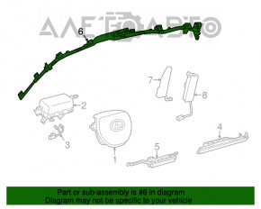 Perna de aerbag lateral dreapta pentru Lexus ES300h ES350 13-18 care s-a declanșat.