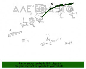 Perna de siguranță airbag, cortina laterală dreapta pentru Lexus RX350 RX450h 10-15