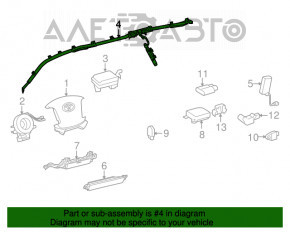 Подушка безопасности airbag боковая шторка правая Toyota Sequoia 08-16