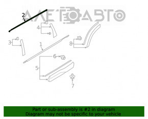 Molura usii sus spate stanga Subaru Forester 19- SK negru