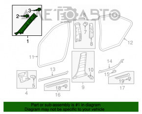 Capacul suportului frontal dreapta superioara Toyota Camry v50 12-14 usa bej