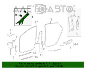 Capacul suportului frontal dreapta superioara Toyota Prius V 12-17 gri