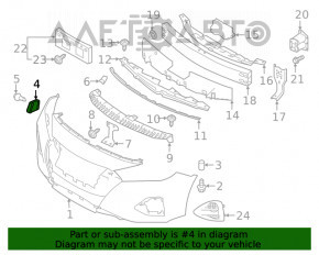 Suportul pentru bara de protecție față dreapta Nissan Maxima A36 16-