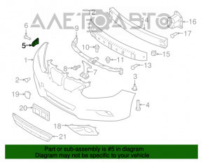 Suportul pentru bara de protecție față, aripa dreapta Nissan Altima 16-18, nou, original