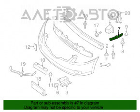 Suportul pentru bara de protecție față dreapta Nissan Altima 07-12