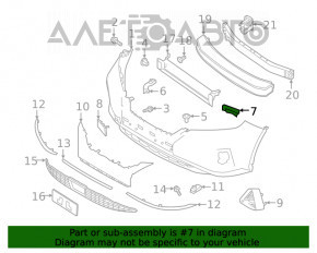 Suportul de prindere a bara de protectie fata pe aripa stanga Nissan Murano z52 15-