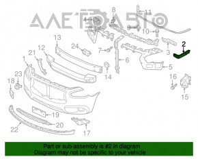 Крепление переднего бампера левое Infiniti JX35 QX60 13-15