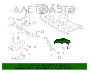 Suportul de prindere a bara de protectie din fata sub farul drept Infiniti QX50 19-