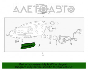 Suportul de bara fata dreapta sub far Nissan Sentra 16-19, nou, original OEM.