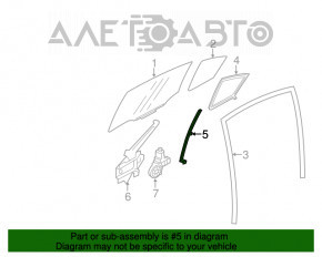 Направляющая стекла двери задней левой Subaru XV Crosstrek 13-17