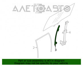 Направляющая стекла двери задней правой Subaru Forester 19- SK