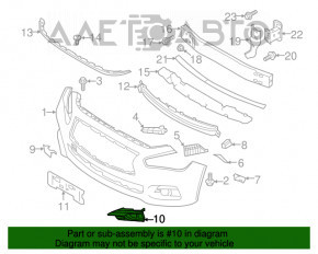 Cadru stânga pentru farul de ceață Infiniti Q50 14-17, nou, original