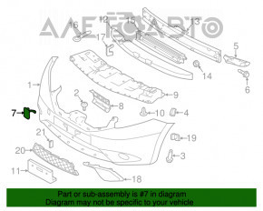 Заглушка буксир крюка переднего бампера Nissan Versa Note 13-16 дорест OEM