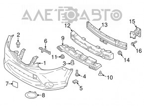 Заглушка буксир крюка переднего бампера Nissan Rogue Sport 17-19 OEM