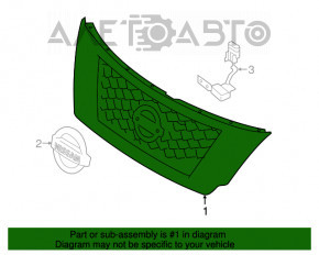 Grila radiatorului Nissan Pathfinder 17-19 fara camera cu emblema