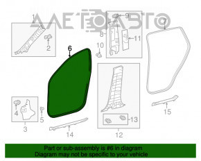 Garnitură de ușă față stânga Toyota Rav4 13-18