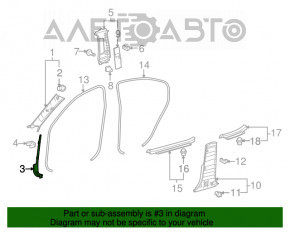 Накладка проема двери передней правой Lexus IS250 IS350 06-13 черн