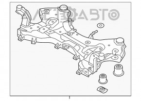 Bara de protecție față Kia Sorento 16-18 AWD are urechea ruptă