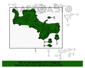 Bara de protecție față Kia Sorento 16-18 AWD are urechea ruptă