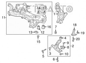 Bara de protecție față Hyundai Tucson 16-18 AWD