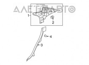 Capac spate stânga pentru Lexus IS250 IS350 06-13 gri.