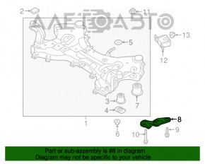 Capacul de bara fata stanga pentru Kia Sorento 16-20