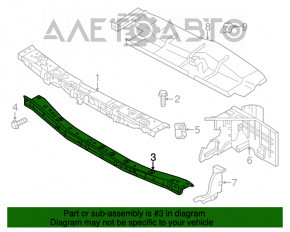 Bara de televizor de jos Nissan Versa Note 13-19 manuală