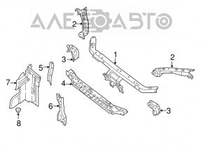 Планка телевизора нижняя Nissan Sentra 15-19 1.8