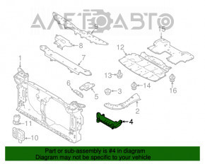 Suport aripi dreapta față Infiniti Q50 14-