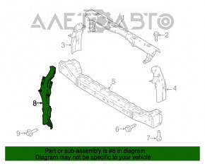 Bara de blocare a capotei Nissan Leaf 13-17 nouă originală OEM