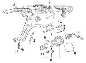 Placă de ventilație stânga Lexus ES300h ES350 13-18 nouă originală