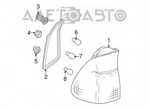 Lampa stânga BMW X5 e53 restilizare 04-06