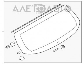 Стекло заднее двери багажника Subaru Impreza 5d 17-19 PILKINGTON, царапины