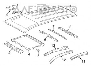 Acoperiș metalic pentru Toyota Rav4 16-18 cu trapă