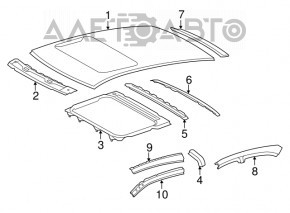 Крыша металл Lexus ES300h ES350 13-18 под люк, отпилена, под люк