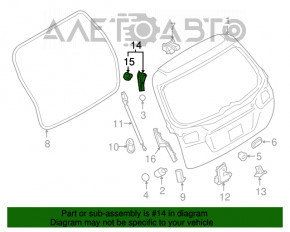 Уплотнитель двери багажника правый Subaru Outback 15-19