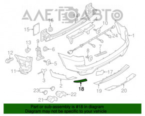 Reflectorul de pe bara spate stânga pentru BMW X5 E70 11-13, model nou, original