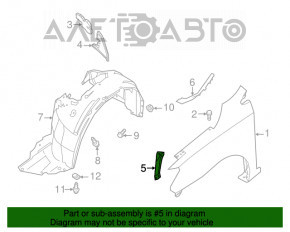 Suport aripi dreapta Nissan Sentra 13-19