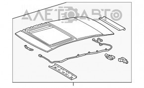 Geam panoramic asamblat pentru Toyota Camry v70 18-